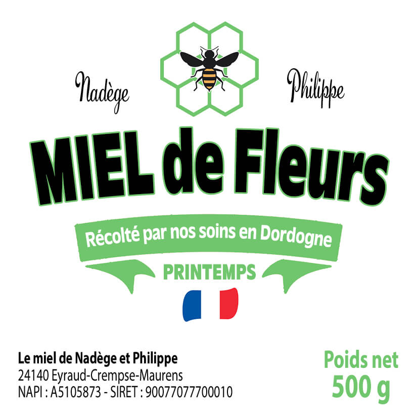 etiquette miel de fleurs de printemps 01