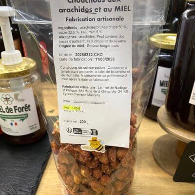 chouchou cacahuetes et miel